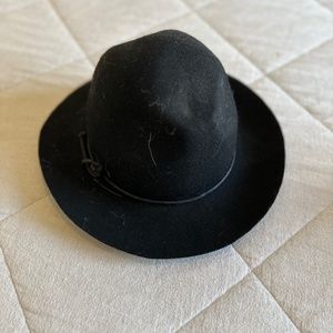 Black 100% Wool Hat